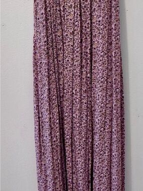 Universal Thread Lavender Floral Pleated Maxi Skirt